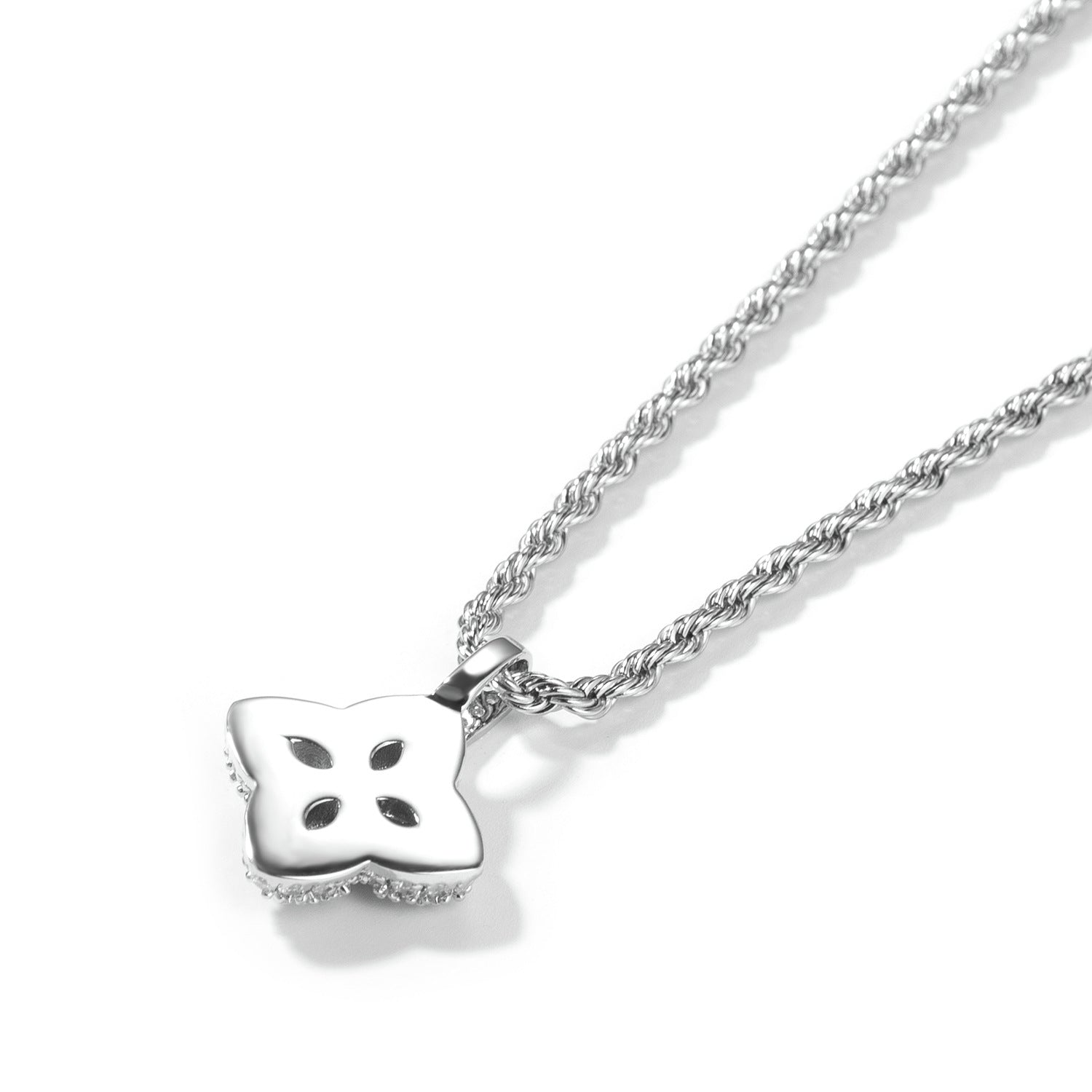 Cubic Zirconia Colorful Four-Leaf Clover Pendant by nowadaysfashion