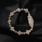 10mm cross flower star bracelet with micro-inlaid zircon by nowadaysfashion
