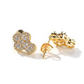 Hip-hop fashion diamond-encrusted cross stud earrings by nowadaysfashion
