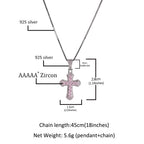 Gold-plated, diamond-encrusted mini cross necklace by nowadaysfashion