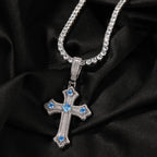 Hip-hop cross-shaped diamond Cubic Zirconia necklace by nowadaysfashion