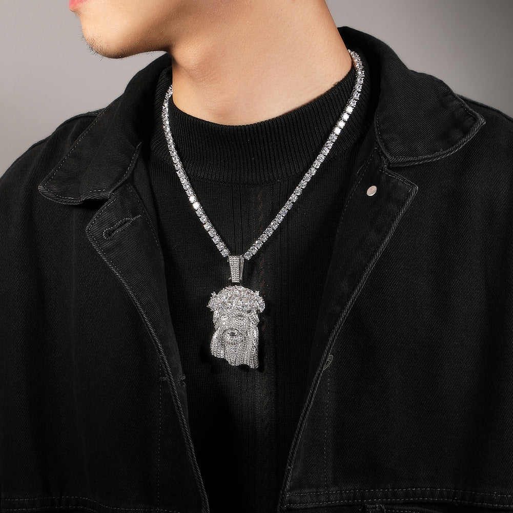 Hip Hop Iced Out CZ Jesus Piece Pendant Necklace by nowadaysfashion