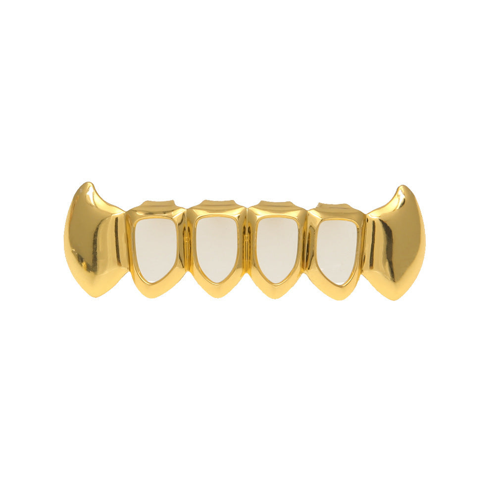 Hip-hop polished braces with gold electroplating by nowadaysfashion