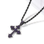 Hip-Hop Diamond-Encrusted Zircon Cross Necklace by nowadaysfashion