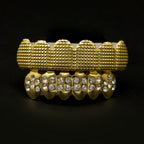 Hip-hop polished braces with gold electroplating by nowadaysfashion