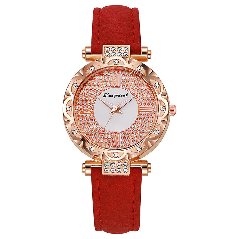 Korean-style quartz watch with a simple leather strap. by nowadaysfashion