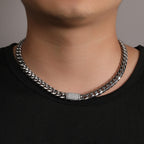 Hip-hop zircon stainless steel zircon necklace by nowadaysfashion