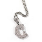 Hip-hop fully diamond-encrusted spiky rock sugar letter necklace by nowadaysfashion