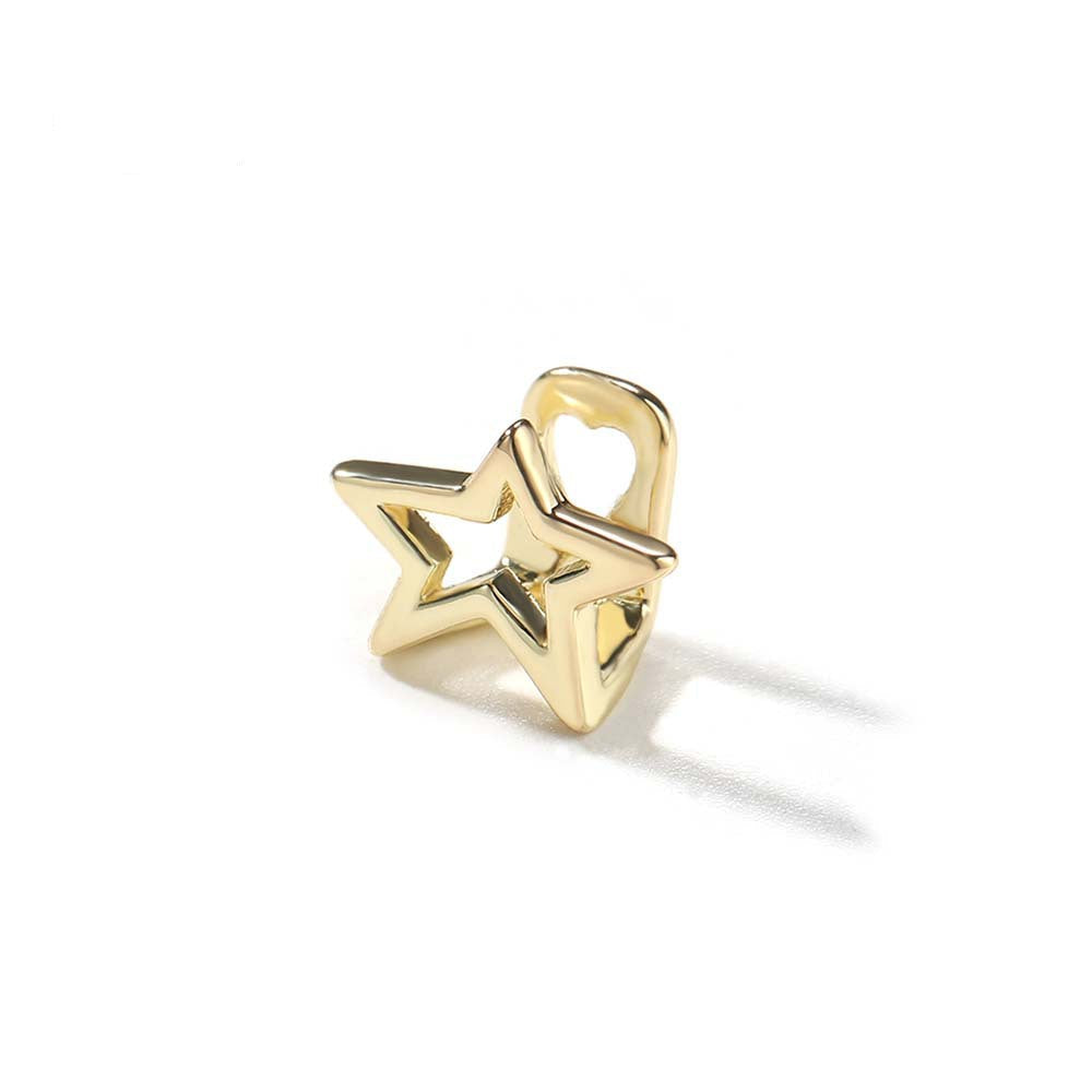 Hip-hop niche design hollow five-pointed star braces by nowadaysfashion