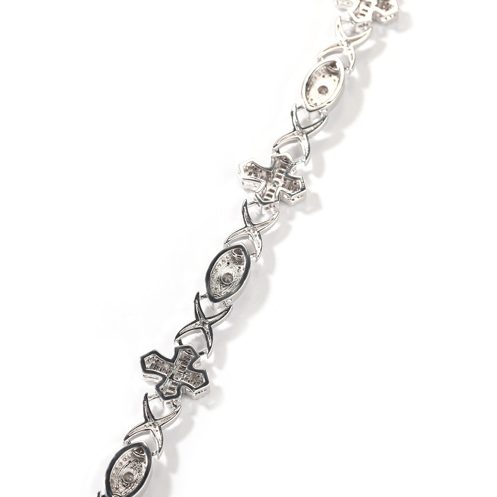 Hip Hop Zirconia Eye Cross Bracelet by nowadaysfashion