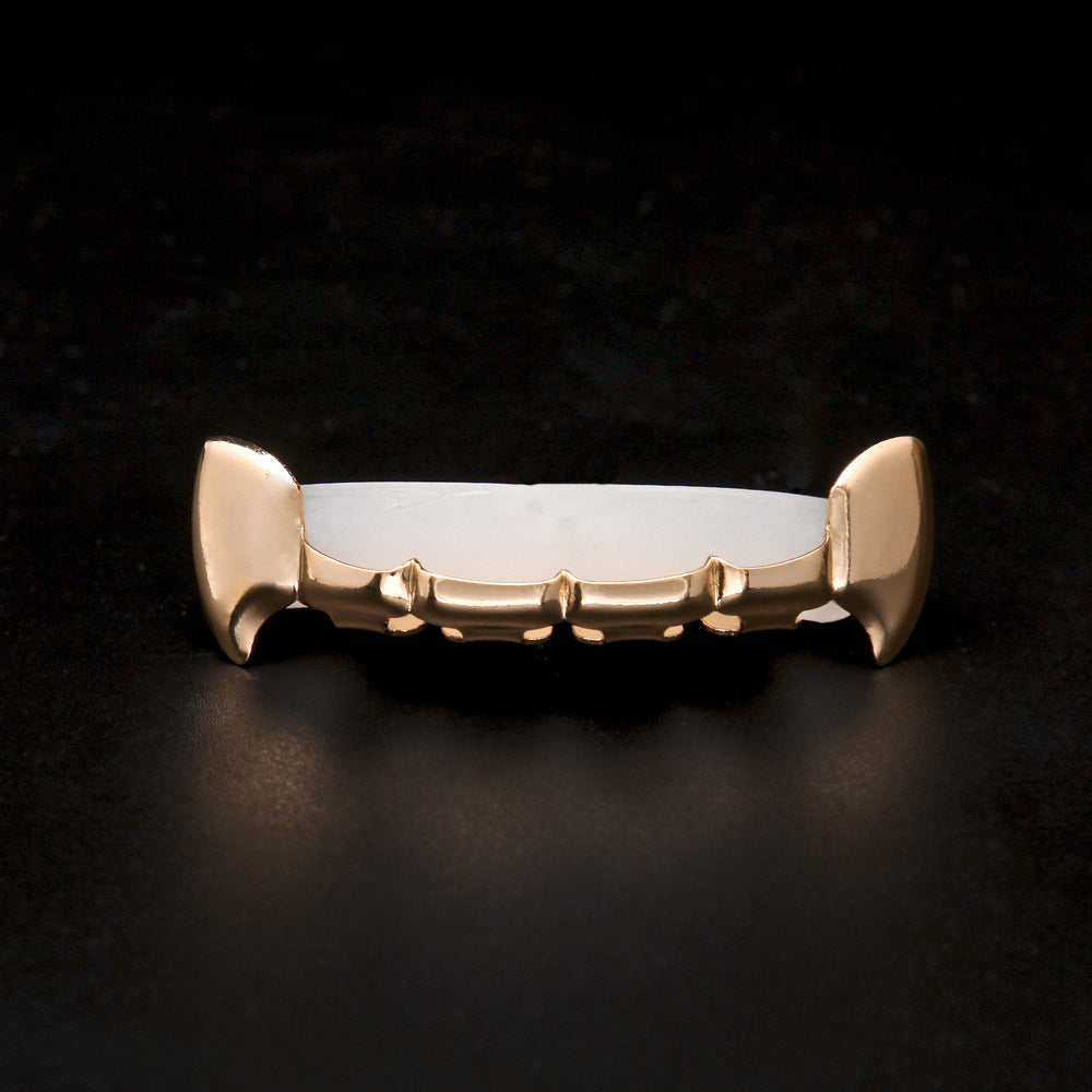 Hip-hop polished braces with gold electroplating by nowadaysfashion