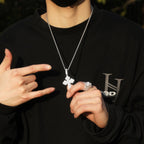 Hip-hop large diamond-encrusted cloud cross pendant by nowadaysfashion