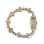 10mm cross flower star bracelet with micro-inlaid zircon by nowadaysfashion
