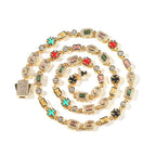 Hip-Hop Diamond-Encrusted 6mm Colored Gemstone Bracelet by nowadaysfashion