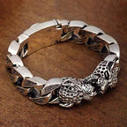 Very domineering retro double leopard men's bracelet