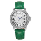 Fashion Diamond-Encrusted Women's Quartz Watch with Leather Strap by nowadaysfashion