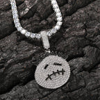 Hip-hop cartoon zircon spiky-head avatar necklace by nowadaysfashion