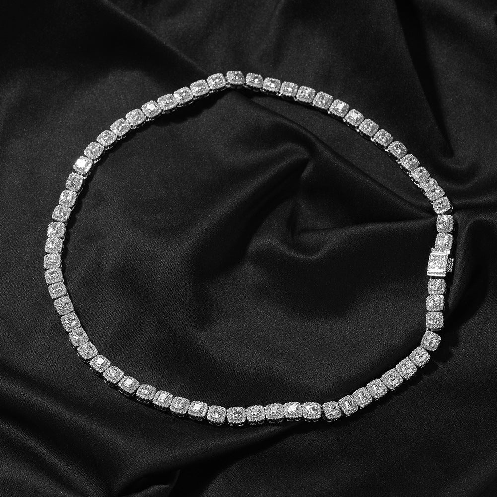 Iced Out Tennis Chain Cubic Zirconia CZ Hip Hop Necklace by nowadaysfashion