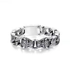 Very domineering retro double leopard men's bracelet