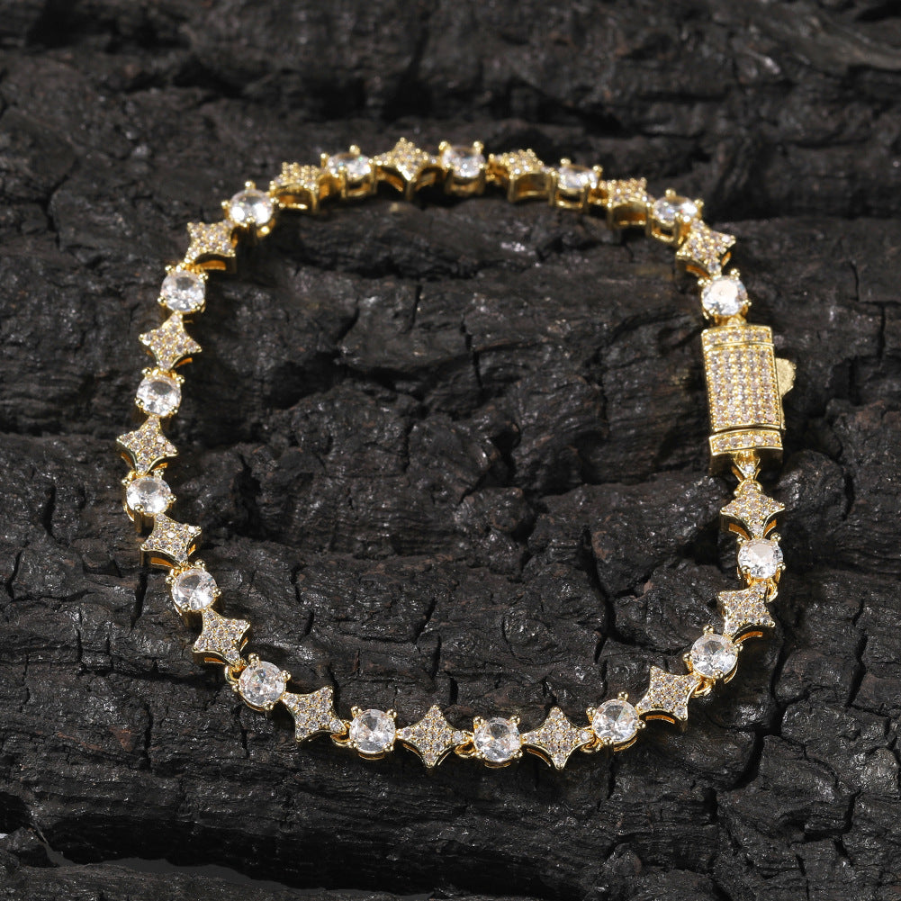 Star zircon tennis chain necklace by nowadaysfashion
