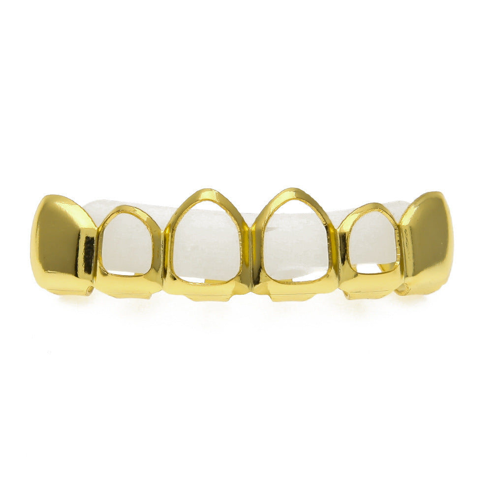 Hip-hop polished braces with gold electroplating by nowadaysfashion