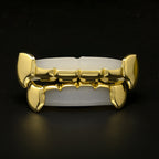 Hip-hop polished braces with gold electroplating by nowadaysfashion