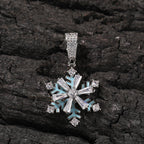 Winter rotating snowflake luminous oil drop pendant by nowadaysfashion