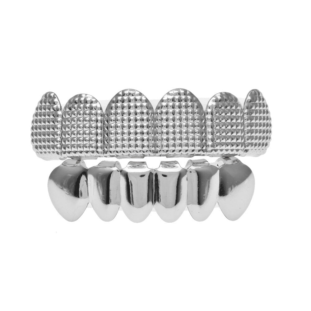 Hip-hop polished braces with gold electroplating by nowadaysfashion