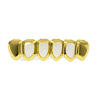 Hip-hop polished braces with gold electroplating by nowadaysfashion