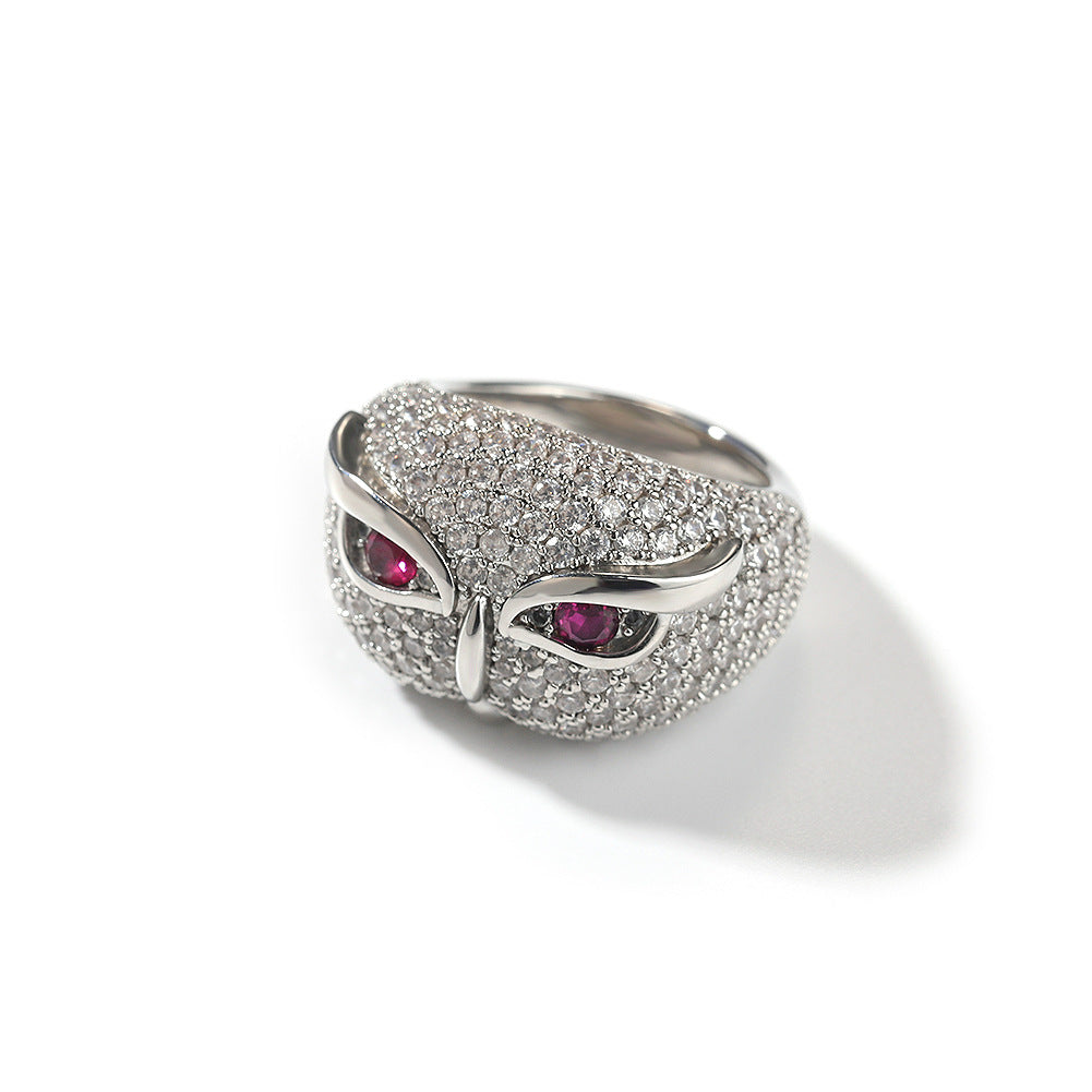 Hip-hop creative owl zircon-encrusted ring by nowadaysfashion