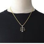 Justice Scale Iced Out CZ Hip Hop Necklace by nowadaysfashion