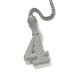 Hip-hop diamond-encrusted number pendant by nowadaysfashion