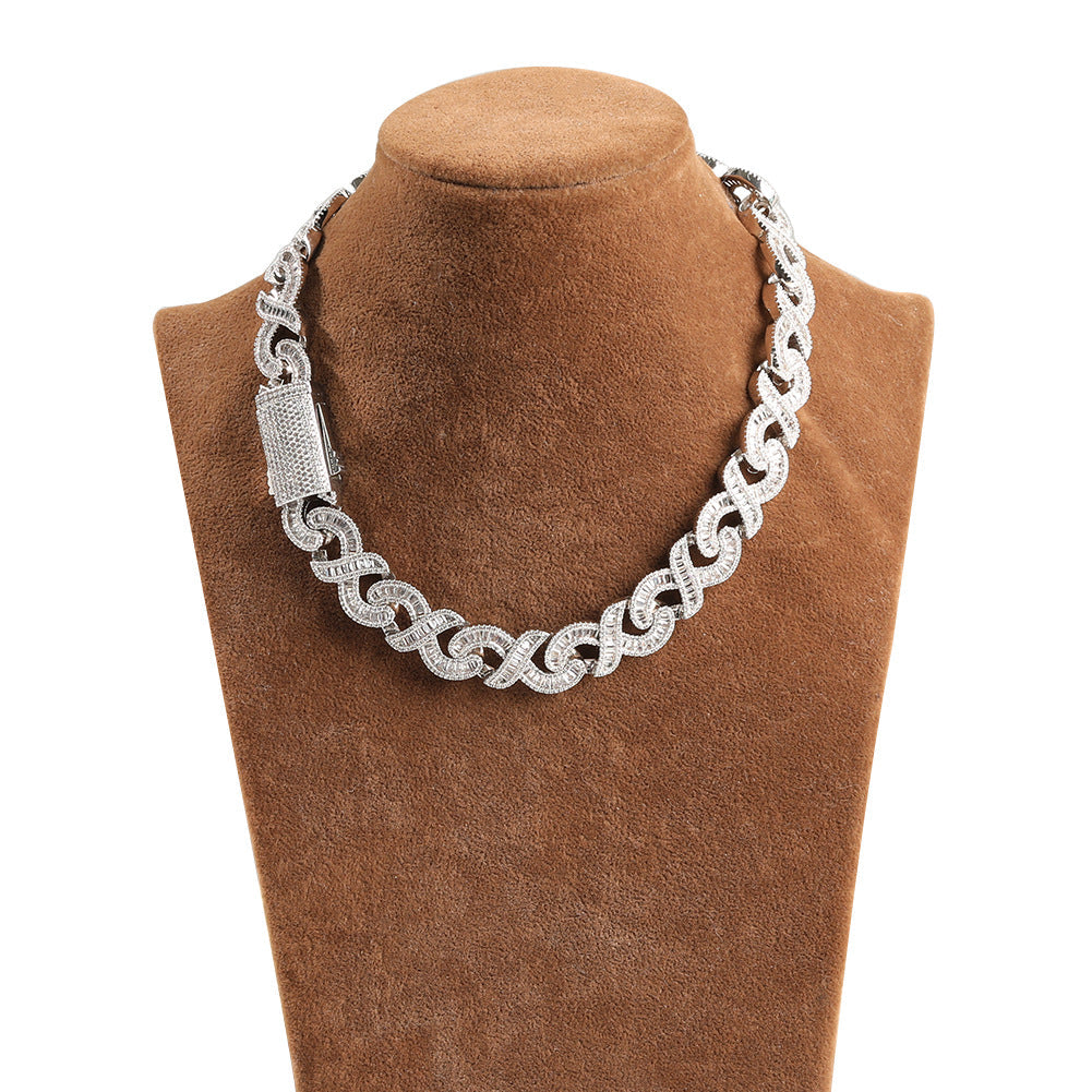 15mm Diamond Geometric Infinity Cuban Chain by nowadaysfashion