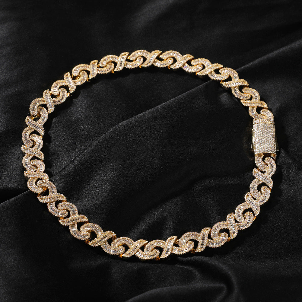 15mm Diamond Geometric Infinity Cuban Chain by nowadaysfashion