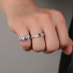 Hip-Hop 925 Silver Ring with Purple Zircon by nowadaysfashion