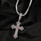 Hip-hop cross-shaped diamond Cubic Zirconia necklace by nowadaysfashion