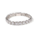 Hip-hop 9mm square rock candy zircon bracelet by nowadaysfashion