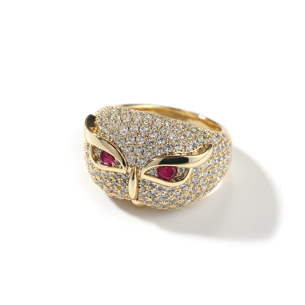 Hip-hop creative owl zircon-encrusted ring by nowadaysfashion
