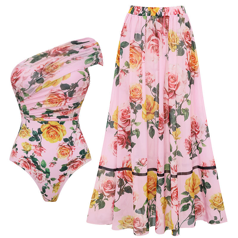 Swimsuit Pink Floral Sweet Seaside Vacation Swimsuit Set Women by Bella Mia