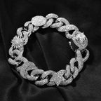 Hip-hop zircon-encrusted sun, star and eye necklace by nowadaysfashion