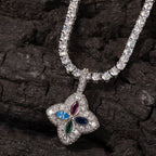 Cubic Zirconia Colorful Four-Leaf Clover Pendant by nowadaysfashion