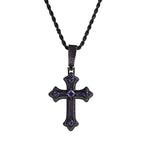 Hip-hop cross-shaped diamond Cubic Zirconia necklace by nowadaysfashion