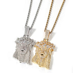Hip Hop Iced Out CZ Jesus Piece Pendant Necklace by nowadaysfashion