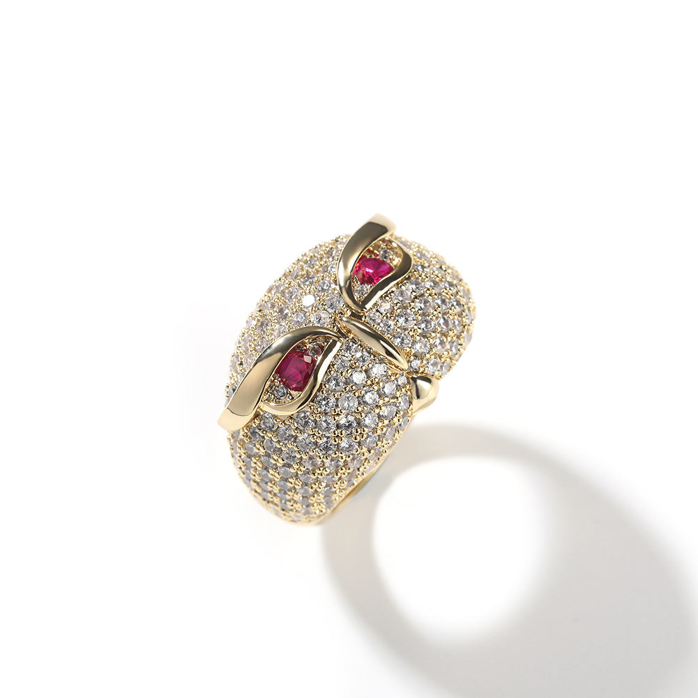 Hip-hop creative owl zircon-encrusted ring by nowadaysfashion