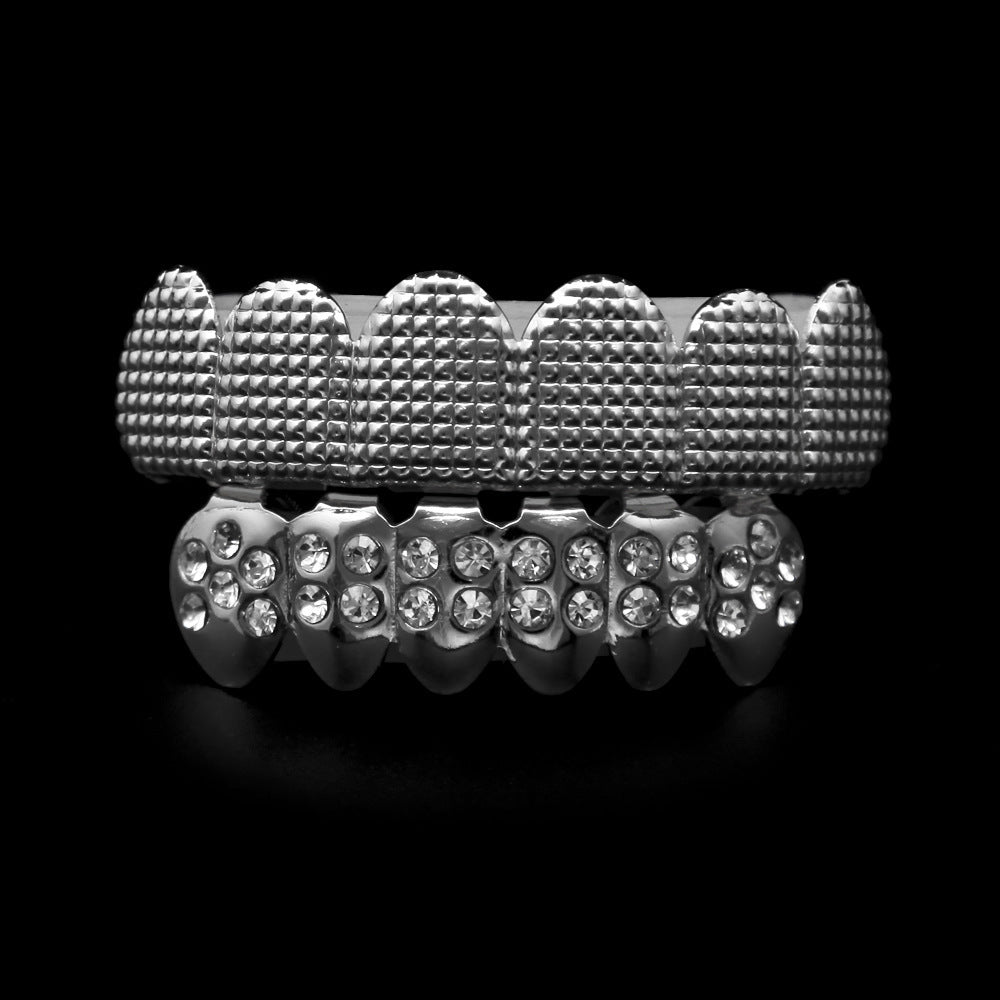 Hip-hop polished braces with gold electroplating by nowadaysfashion