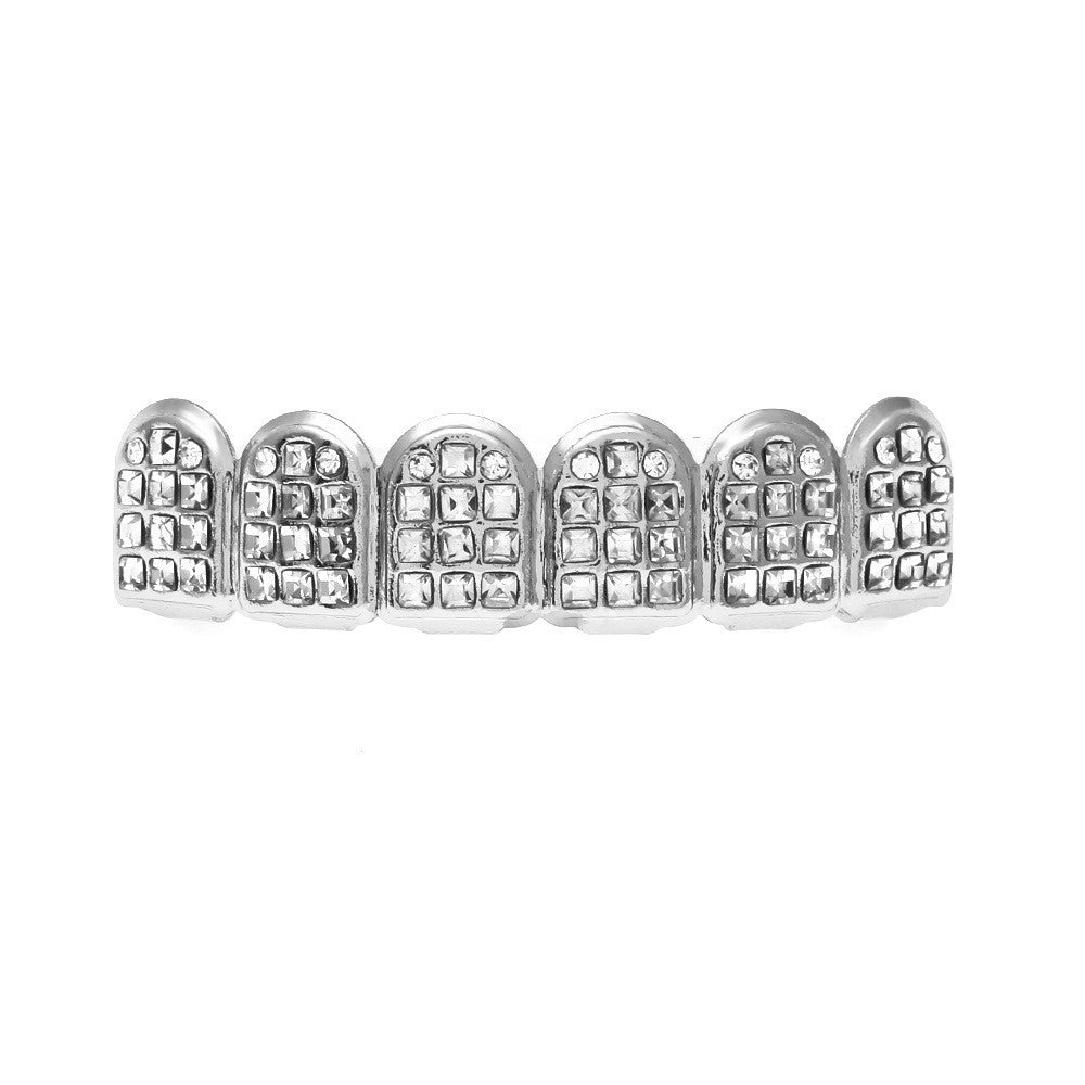 Hip-hop diamond-encrusted and gold-plated teeth grillz by nowadaysfashion