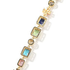 Exquisite diamond-encrusted colored gemstone bracelet and necklace by nowadaysfashion