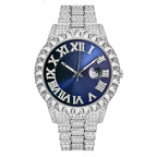 Hip-hop watch with Roman numerals and diamonds, large dial by nowadaysfashion