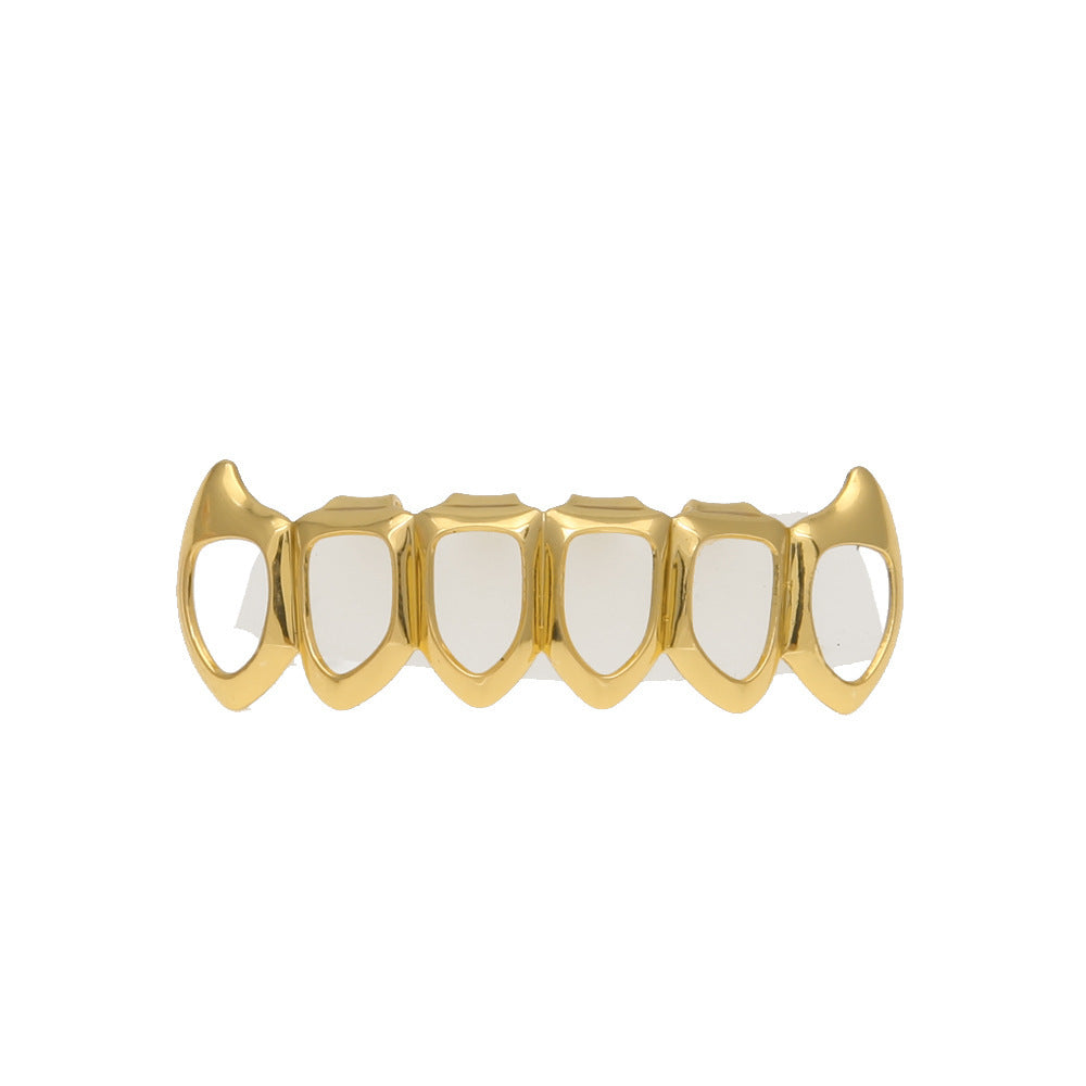 Hip-hop polished braces with gold electroplating by nowadaysfashion