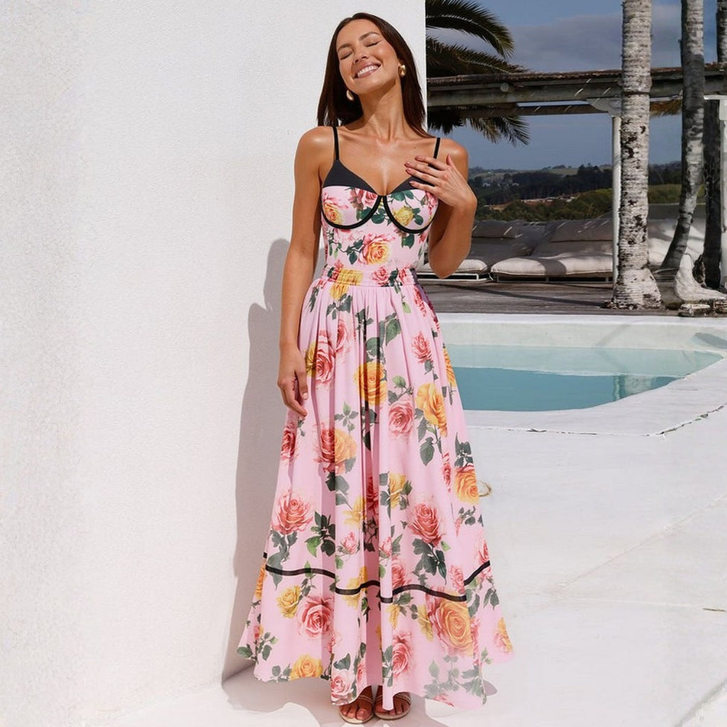 Swimsuit Pink Floral Sweet Seaside Vacation Swimsuit Set Women by Bella Mia